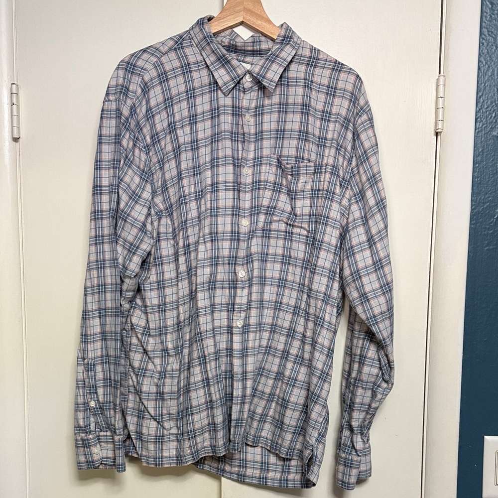 Abercrombie Soft Collection Blue Plaid Shirt